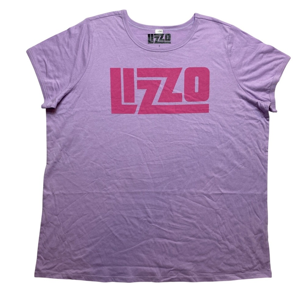 Torrid Lizzo Ringer Tee Womens 2X Lavender Short Sleeve T-Shirt